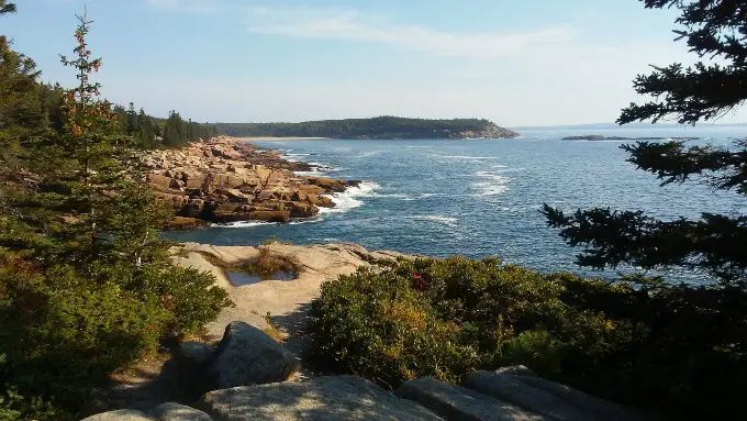 An off-grid beach in Maine